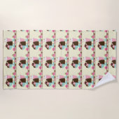 Serviette De Plage Motif de la crème glacée douce (Devant)