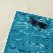 Serviette De Plage Motif de la mer bleue (En situation)