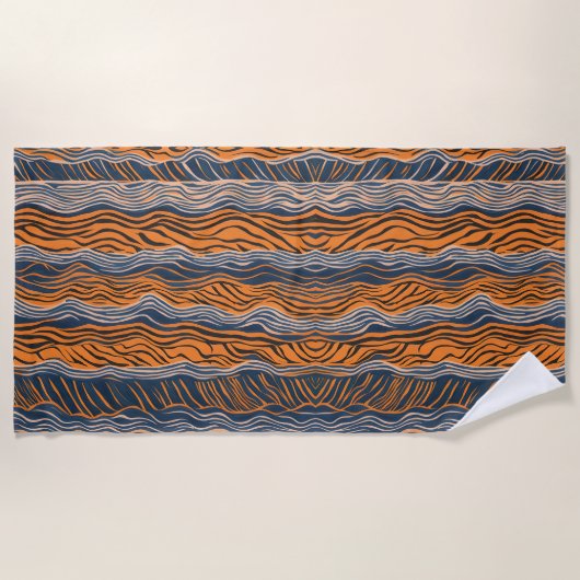 Serviette De Plage Motif de la peau d'animal des points de panthère (Devant)