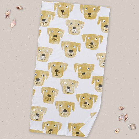 Serviette De Plage Motif de Labrador Retriever doré mignon