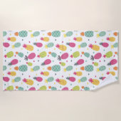 Serviette De Plage Motif de l'ananas tropical (Devant)