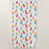 Serviette De Plage Motif de l'ananas tropical (Devant)