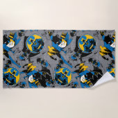 Serviette De Plage Motif de lancer à fond Batman (Devant)