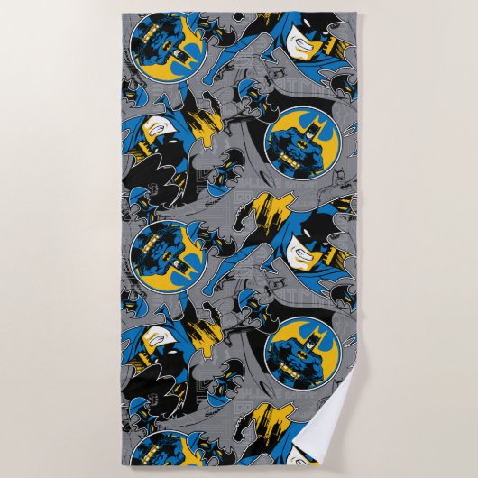 Serviette De Plage Motif de lancer à fond Batman (Devant)