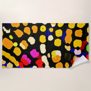 Serviette De Plage Motif de lecture couleur expressif