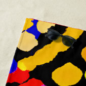 Serviette De Plage Motif de lecture couleur expressif (En situation)