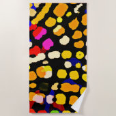 Serviette De Plage Motif de lecture couleur expressif (Devant)