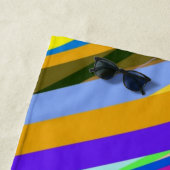 Serviette De Plage Motif de ligne diagonale multiple (En situation)