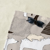 Serviette De Plage Motif de l'ours de bois du mignon Doodland (En situation)
