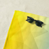 Serviette De Plage Motif de maillage géométrique bleu jaune Ukraine (En situation)