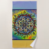 Serviette De Plage Motif de Mandela (Devant)