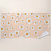 Serviette De Plage Motif de marguerite - Accessoire d'été floral - (Devant)