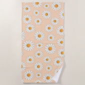 Serviette De Plage Motif de marguerite - Accessoire d'été floral - (Devant)