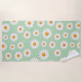 Serviette De Plage Motif de marguerite - Accessoire d'été floral - (Devant)