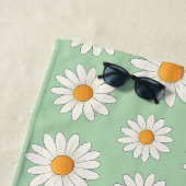 Serviette De Plage Motif de marguerite - Accessoire d'été floral - (En situation)
