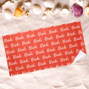 Serviette De Plage Motif de mariée de bachelorette personnalisé