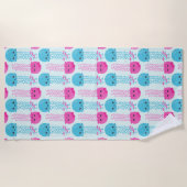 Serviette De Plage Motif de méduses, Mignonne méduse, Sea Animaux (Devant)