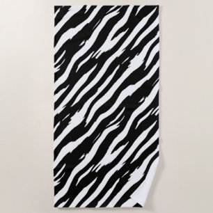 Serviette De Plage Motif de mode classique Zebra Print Stripe