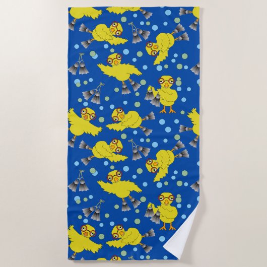 Serviette De Plage Motif de nage (Devant)