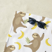 Serviette De Plage Motif de paresses et de bananes (En situation)