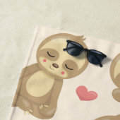 Serviette De Plage Motif De Parfums, Mignons Parfums, Coeurs, Votre N (En situation)