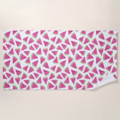 Serviette De Plage Motif de pastèque tropicale (Devant)