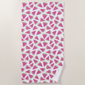 Serviette De Plage Motif de pastèque tropicale (Devant)