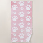 Serviette De Plage Motif De Pâtes, Patrouilles Blanches, Aquarelles,  (Devant)