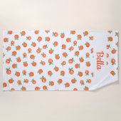 Serviette De Plage Motif de pêche d'été doux (Devant)