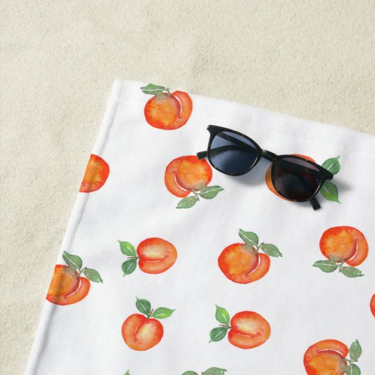 Serviette De Plage Motif de pêche d'été doux (En situation)