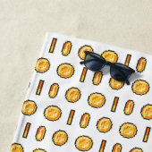 Serviette De Plage Motif de pièce en pixel (En situation)