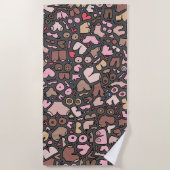 Serviette De Plage Motif de poitrine neutre (Devant)