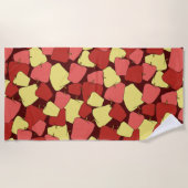 Serviette De Plage Motif de pommes rouges et jaunes (Devant)