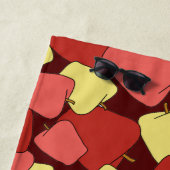 Serviette De Plage Motif de pommes rouges et jaunes (En situation)