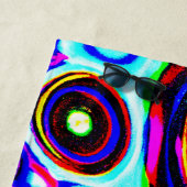 Serviette De Plage Motif de pulse de Neon vibrant (En situation)