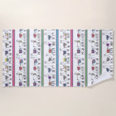 Serviette De Plage Motif de rayure de lama (Devant)