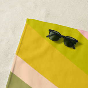 Serviette De Plage Motif de rayures Citrus modernes