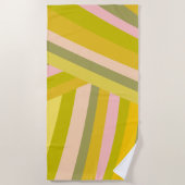 Serviette De Plage Motif de rayures Citrus modernes (Devant)