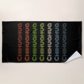 Serviette De Plage Motif de Retro Chihuahua (Devant)