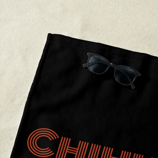Serviette De Plage Motif de Retro Chihuahua (En situation)