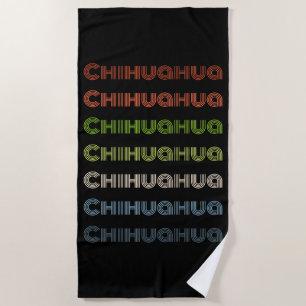 Serviette De Plage Motif de Retro Chihuahua
