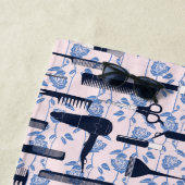 Serviette De Plage Motif de rose de bleu de soin de beauté (En situation)
