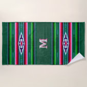 Serviette De Plage Motif de sape mexicain avec ou initial(s) (Devant)