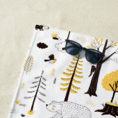 Serviette De Plage Motif de scène de Golden Woods (En situation)