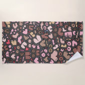 Serviette De Plage Motif de sein neutre de nom (Devant)