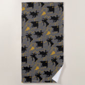 Serviette De Plage Motif de silhouette Black Adam Lightning (Devant)