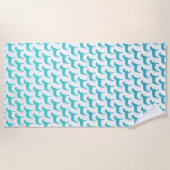 Serviette De Plage Motif de silhouettes Pit Bull (Devant)