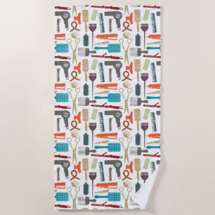 Serviette De Plage Motif de soins capillaires