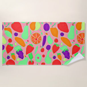 Serviette De Plage Motif de spectre coloré fruité