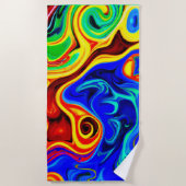 Serviette De Plage Motif de style vif (Devant)